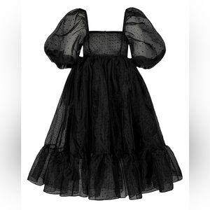 Selkie Caviar Polka Dot French Puff Dress - FREE SHIPPING